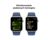 APPLE Watch SE 2024 GPS 44mm koperta z aluminium (srebrny) + pasek sportowy rozmiar S/M (denim) - 1278024 - zdjęcie 6